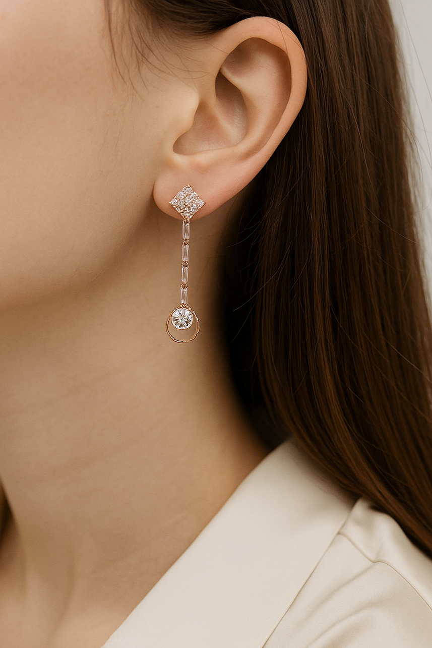 Noor Anti-Tarnish Mini Crystal Danglers