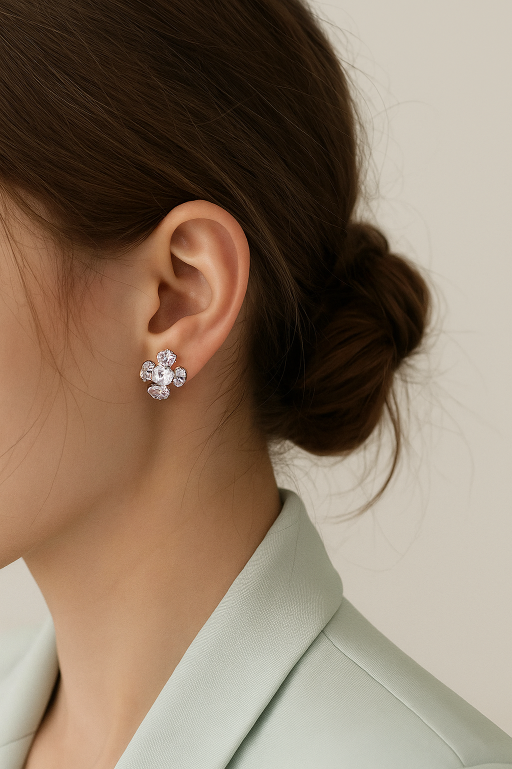 Blush Brilliance – Crystal Cluster Charm