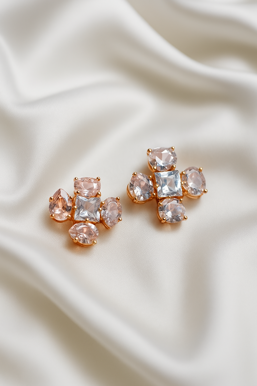Blush Brilliance – Crystal Cluster Charm