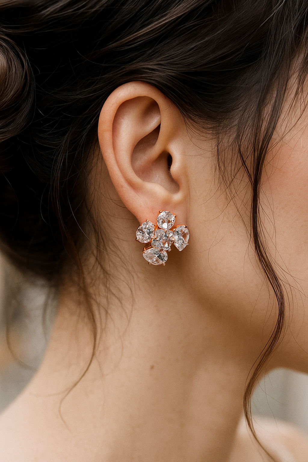 Blush Brilliance – Crystal Cluster Charm