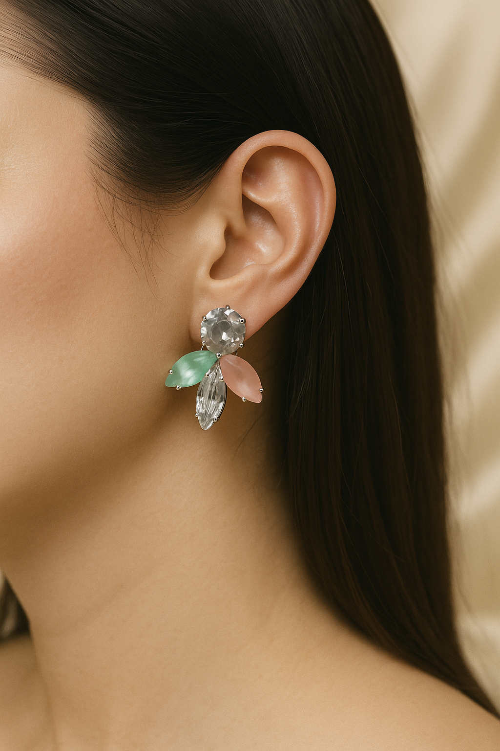 Crystal Bloom Statement Studs