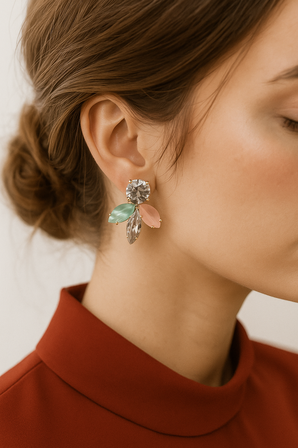 Crystal Bloom Statement Studs