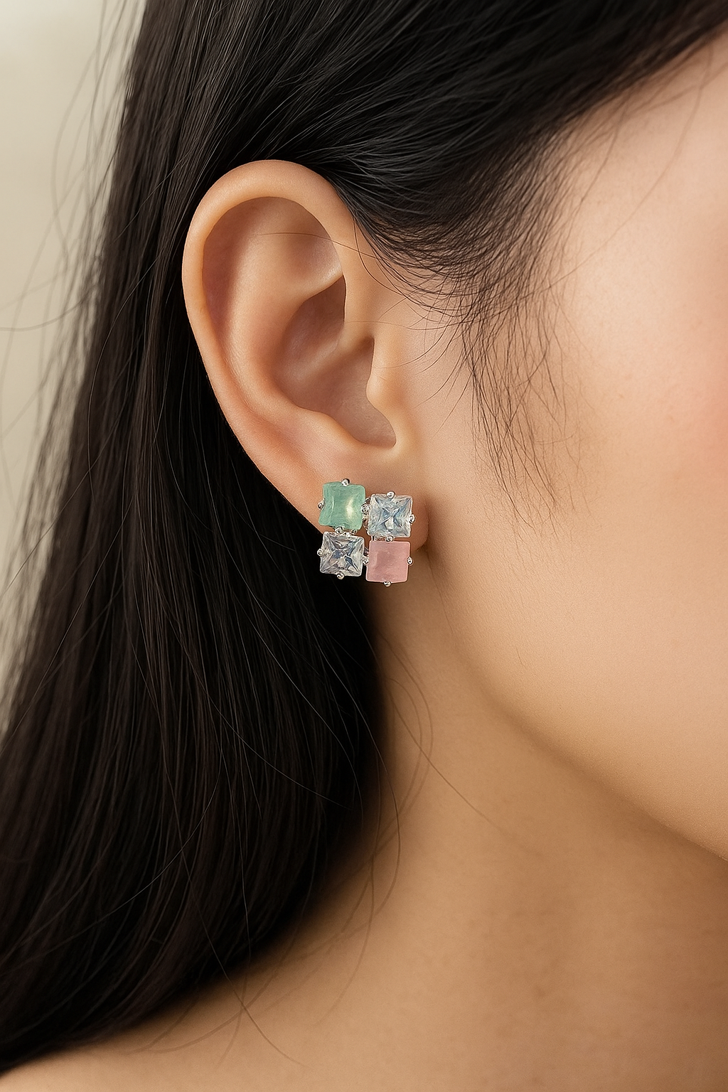 Noor Anti-Tarnish Mini Crystal Danglers