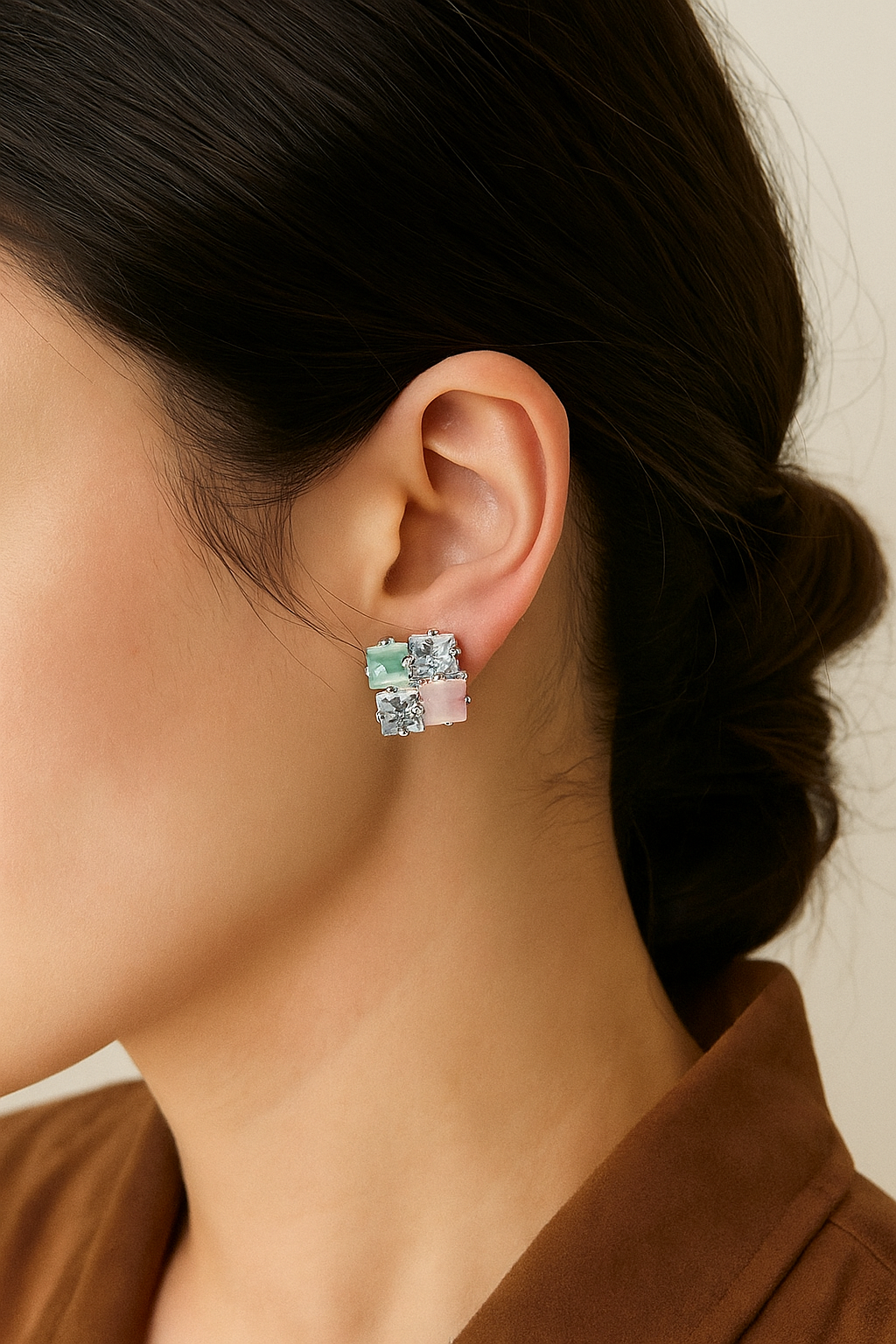 Noor Anti-Tarnish Mini Crystal Danglers