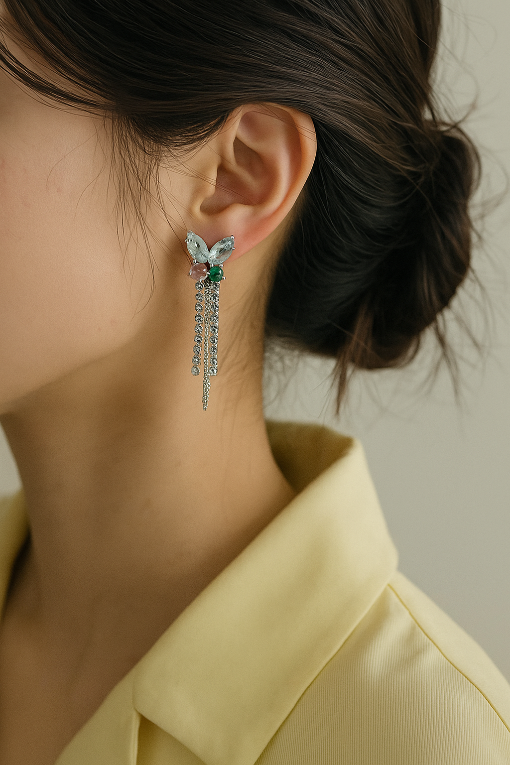 Noor Anti-Tarnish Mini Crystal Danglers