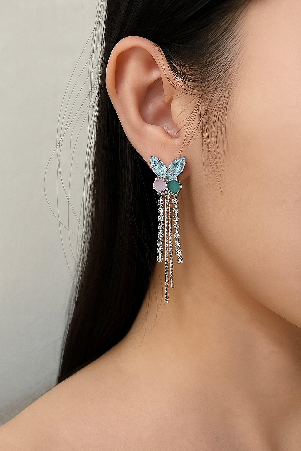Noor Anti-Tarnish Mini Crystal Danglers