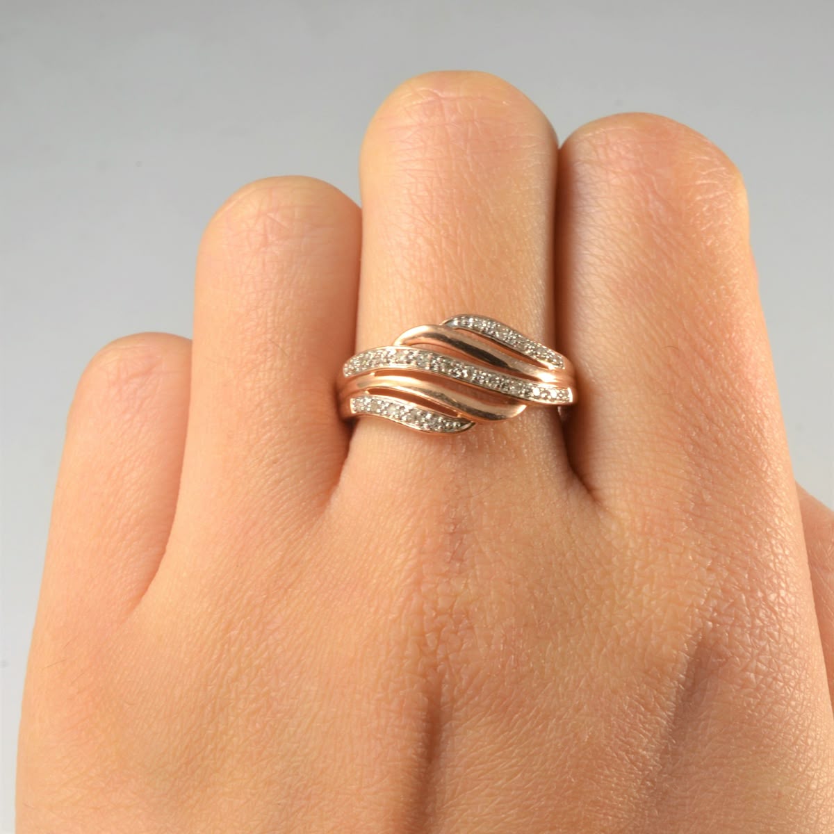 Anti-Tarnish Golden Crystal Ring