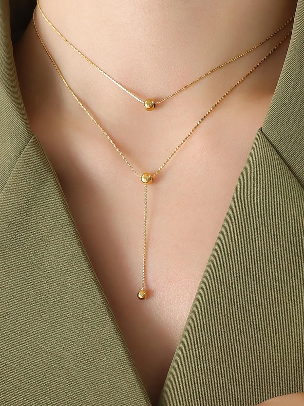 Anti-Tarnish Multi-Charm Chain Necklace